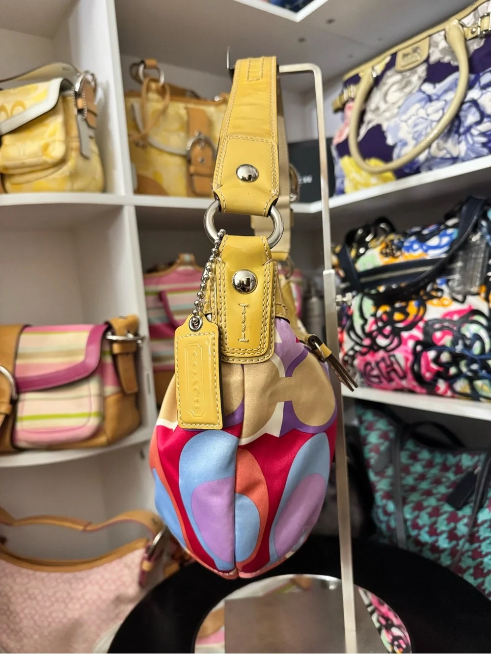 Coach SoHo Scarf Print Hobo Bag